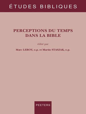 cover image of Perceptions du temps dans la Bible